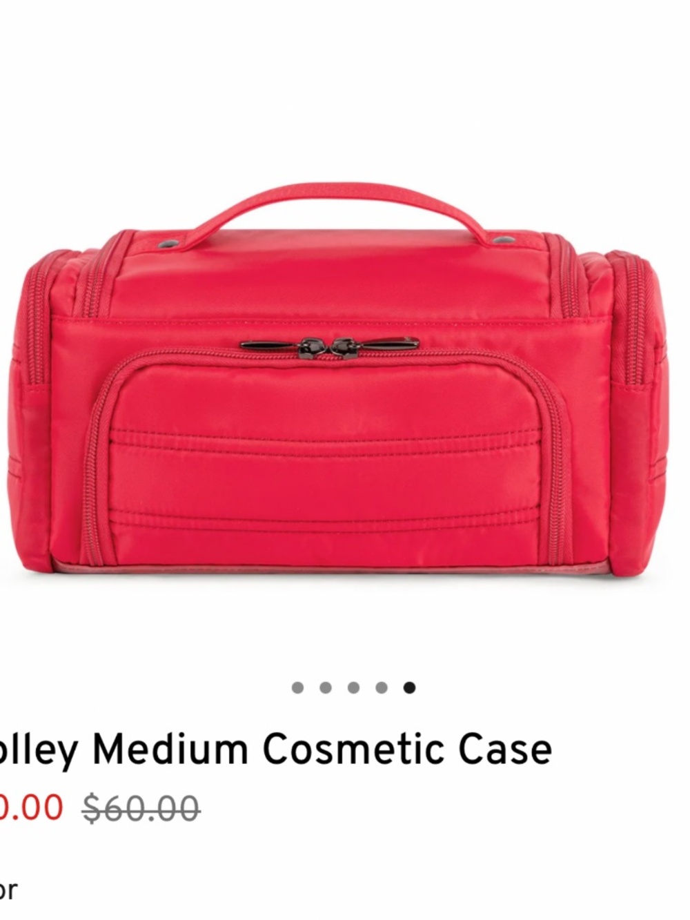 Lug Trolley Medium Cosmetics Case~Red~NEW unopened packaging - Picture 4 of 8